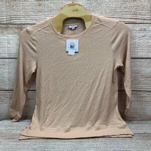 Roudelain Ribbed Knit‎ Top Maple Sugar 3/4 Sleeve Lightweight [Size Medium]